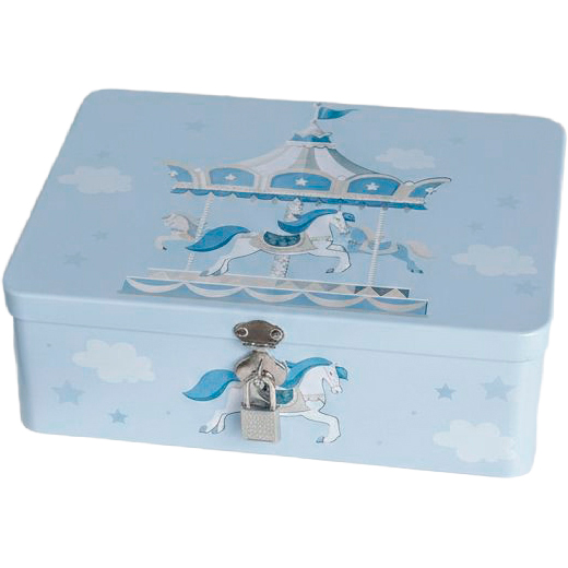 Голубая шкатулка 24х18х9 см